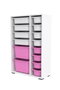 Hanah Home Armario Multiusos Blanco y Rosa